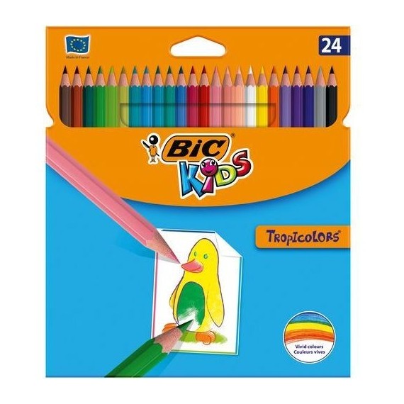 Bic Spalvoti pieštukai Tropicolors  24 spalvu rinkinys, 022510