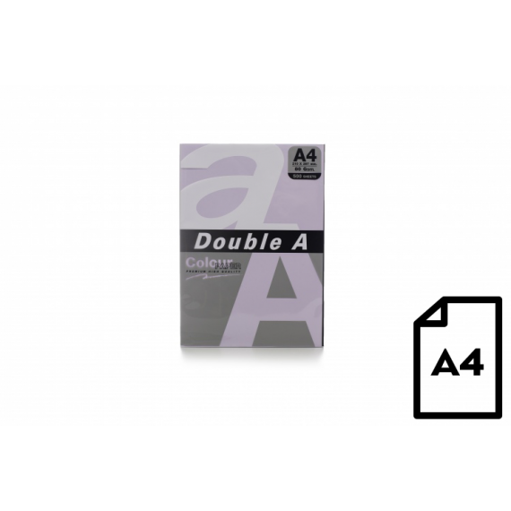 Spalvotas popierius Double A, 80g, A4, 500 lapu, Levender