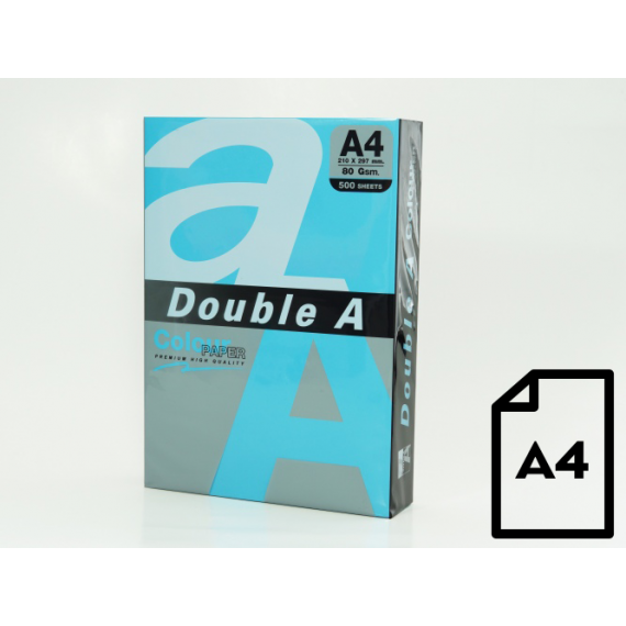 Spalvotas popierius Double A, 80g, A4, 500 lapu, Deep Blue