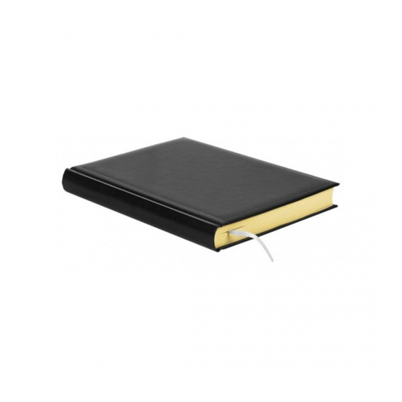 Darbo knyga Forpus, A5/360, be datu, PVC viršelis, juoda, geltoni lapai