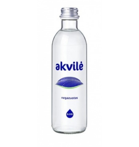 Mineralinis vanduo Akvilė, negazuotas, stikle, 0.33 l (15vnt.)(kaina nurodyta su užstatu už tarą)