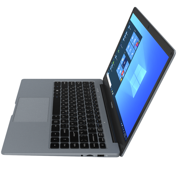 Prestigio SmartBook 141 C6,14,1 1366 768 TN, Windows 10 PRO, iki 2,5 GHz nuolatinės srovės AMD a4-9120E,4/128 GB, BT4.2, dvigubas WiFi, USB 3.0, USB 2.0, USB C tipas, HDD2.5 lizdas, Micro SD kortelės lizdas, mini HDMI, 0,3MP, EN+RU KBM su apšvietimu, 7.4V@4800mAh, metal grey