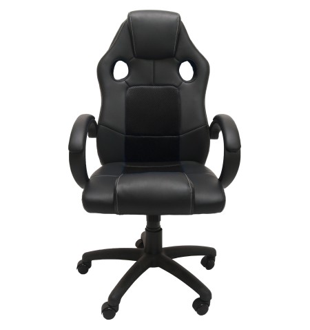 Topeshop FOTEL ENZO CZERŃ biuro kėdė Paminkštinta sėdynė Paminkštinta nugaros atrama