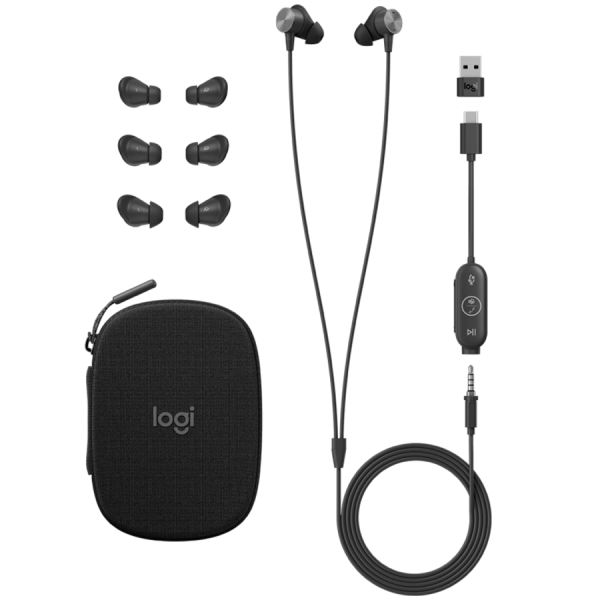 LOGITECH Logi Zone Wired Earbuds UC - GRAPHITE - USB - EMEA