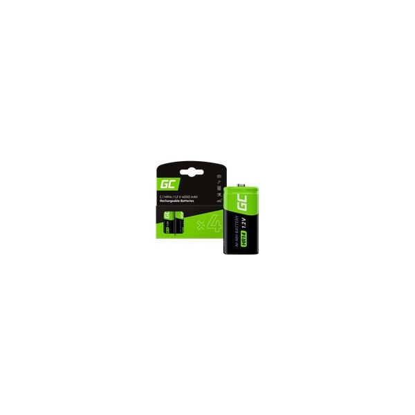 GREEN CELL 4x battery C R14 HR14 Ni-MH