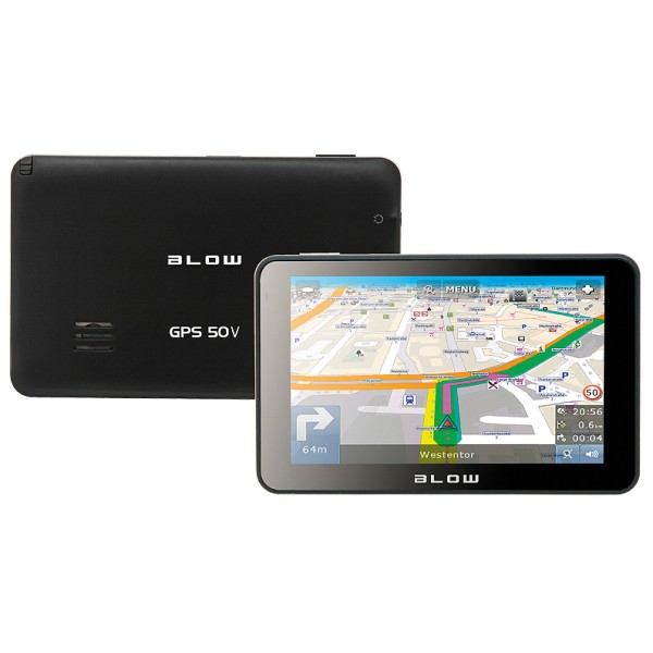 BLOW GPS50V navigatorius 12,7 cm (5) Lietimui jautrus ekranas TFT Fiksuotas Juoda