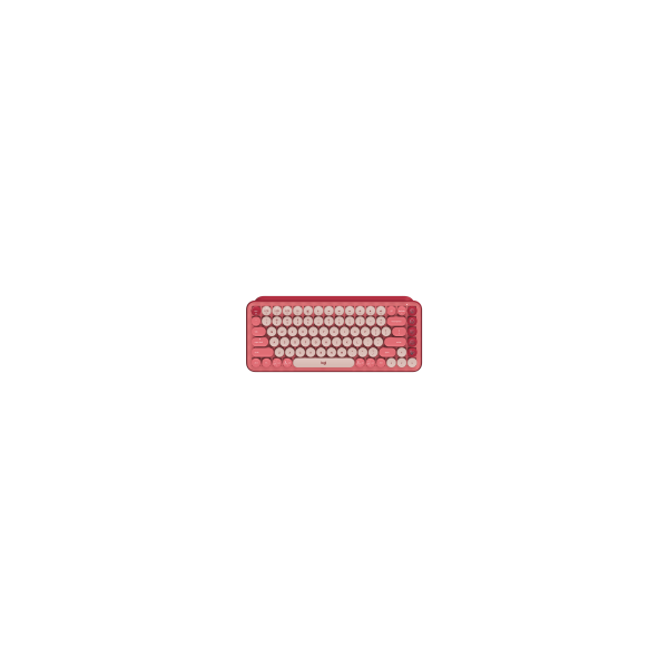 LOGITECH POP Keys Bluetooth Mechanical Keyboard - HEARTBREAKER ROSE - RUS