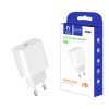 TRAVEL CHARGER DENMEN DC06 SINGLE 3.6A 20W WHITE 3600mAh TYPE-C POWER DELIVERY INPUT