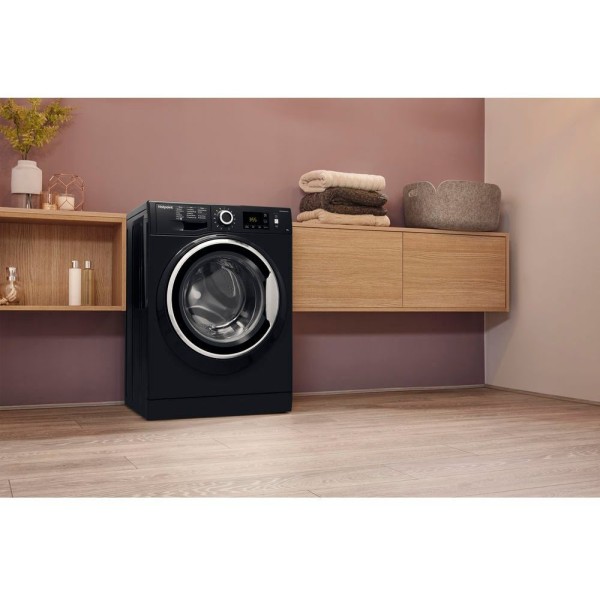 Hotpoint Washing machine NLCD 945 BS A EU N Energy efficiency class B, Front loading, Washing capacity 9 kg, 1400 RPM, Depth 60.