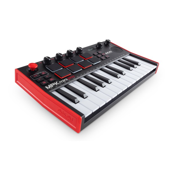AKAI MPK Mini Play MK3 Valdymo klaviatūra Valdiklis MIDI USB Juoda, Raudona