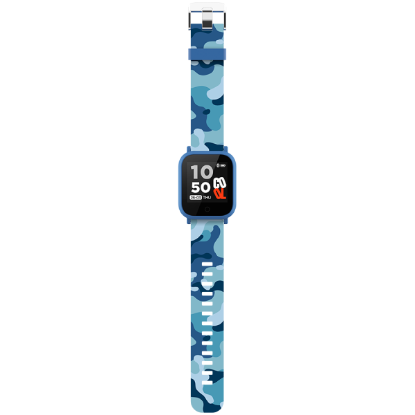 CANYON Teenager smart watch, 1.3 inches IPS full touch screen, blue plastic body, IP68 waterproof, BT5.0, multi-sport mode, buil