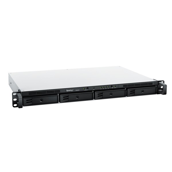 Synology RackStation RS422+ NAS ir duomenų saugojimo serveris Stovas (1U) Ethernet LAN jungtis Juoda R1600