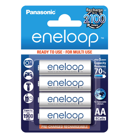 Panasonic eneloop AA/HR6, 1900 mAh, Rechargeable Batteries Ni-MH, 4 pc(s)