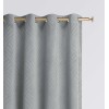 Zasłona Leafly- gotowa do salonu welurowa na srebrnych przelotkach JASNOSZARA 140cmx250cm