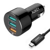 AUKEY CC-T11 mobile device charger Auto Black 3xUSB Quick Charge 3.0 7.8A 42W