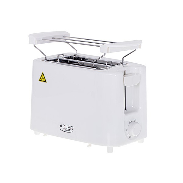 Adler Toaster AD 3223	 Power 750 W, Number of slots 2, Housing material Plastic, White