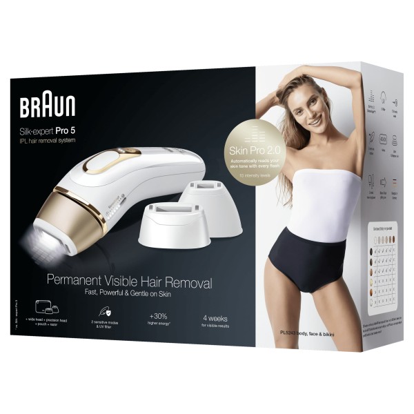 Braun Silk-expert Pro 5 PL5243 Intense pulsed light (IPL) Gold, White