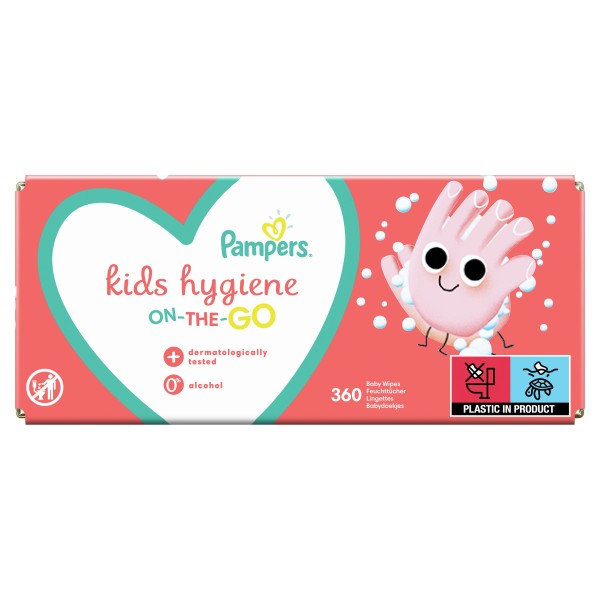Pampers Kids Hygiene on-the-go baby wet wipes 9x40 pcs.