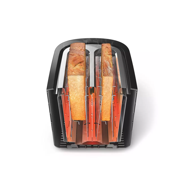 Philips Toaster HD2637/90 Viva Collection Number of slots 2, Housing material  Metal/Plastic, Black