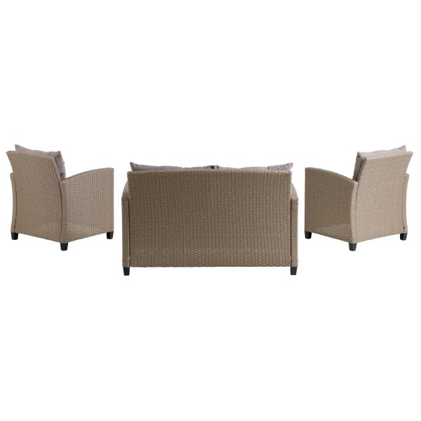 Jysk MORA 3700023 4-seater garden sofa set (sofa + table + 2 x armchair) natural colour