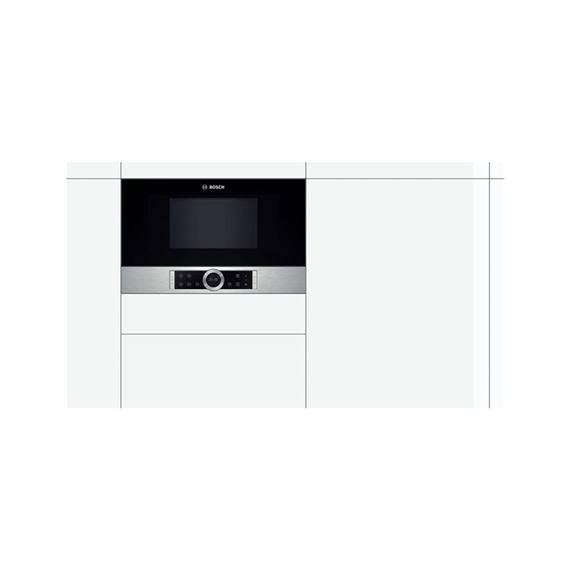 Bosch Microwave Oven BFL634GS1 Touch, 900 W, Stainless steel, Built-in, Defrost function