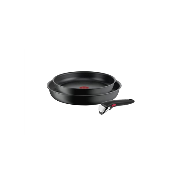 TEFAL Frypan set L7649253 Ingenio Ultimate Frying, Diameter 24/28 cm, Suitable for induction hob, Removable handle, Black