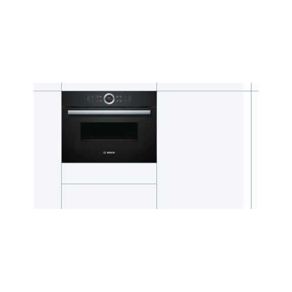 Bosch Oven with microwave CMG633BB1 45 L, Black, Touch, Built-in, 1000 W