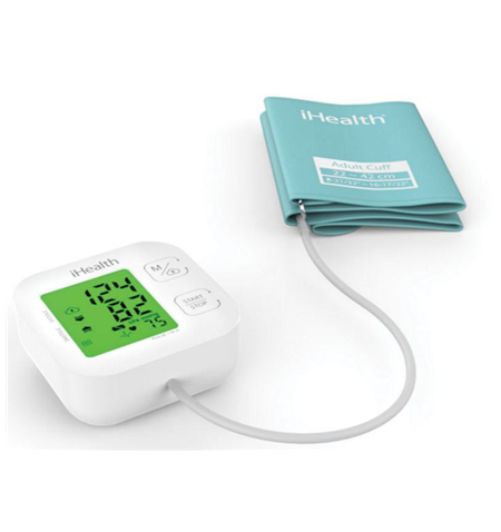 iHealth Track KN-550BT Wireless Bluetooth connection, White/Blue, Weight 438 g, Calculation of blood pressure (systolic and dias