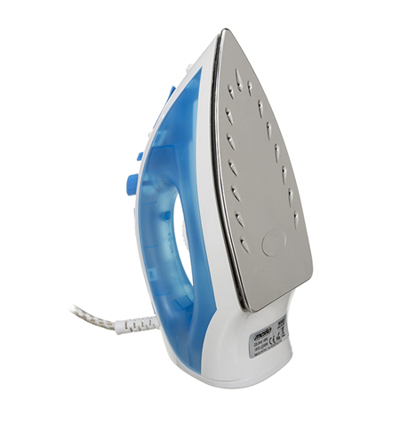 Iron Mesko MS 5023 Blue/White, 2200 W, With cord, Anti-scale system, Vertical steam function