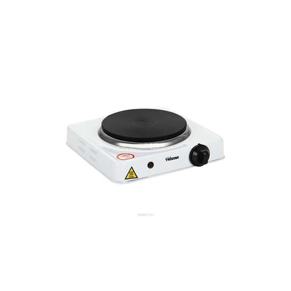 Tristar Free standing table hob KP-6185 Number of burners/cooking zones 1, Rotary, Black, White, Hot plate, Electric