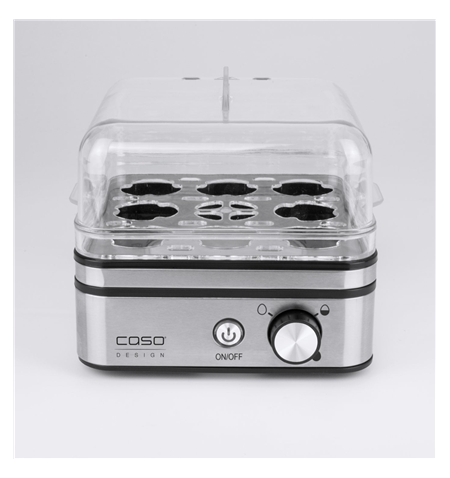 Caso Egg cooker E9  Stainless steel, 400 W, Functions 13 cooking levels