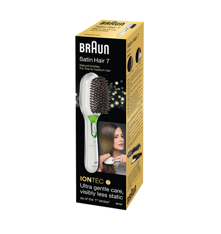 Braun BR750 Satin Hair Ionic Brush, White Braun BR750 Green, White