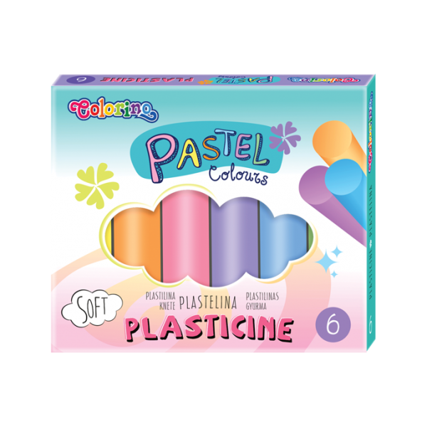 Plastilinas Colorino Pastel 6 pastelinių spalvų