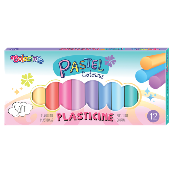 Plastilinas  Colorino Pastel 12 pastelinių spalvų