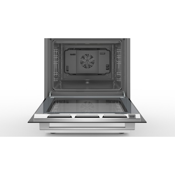 Bosch Cooker HLS79W321U Series 6 Hob type Induction, Oven type Electric, White, Width 60 cm, Grilling, LCD, 63 L, Depth 60 cm