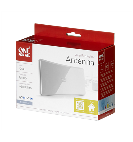 ONE For ALL 42 dB, White Indoor Antenna