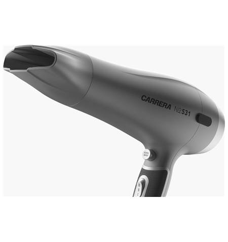 Carrera Hair dryer No. 531 2400 W, Number of temperature settings 3, Ionic function, Diffuser nozzle, Grey/Black
