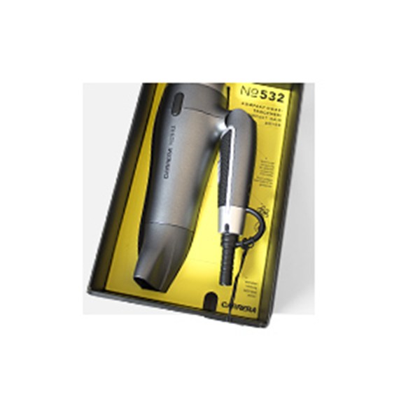 Carrera Hair dryer  No. 532 1600 W, Number of temperature settings 2, Ionic function, Grey/Black