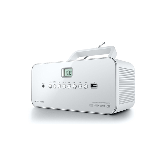 Muse M-28RDW White, Portable radio CD/MP3 Player with USB