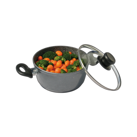 Stoneline Cooking pot 7451 1.5 L,  die-cast aluminium, Grey, Lid included
