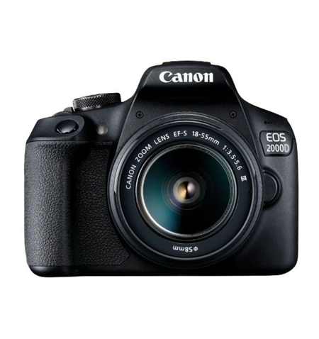 Canon EOS 2000D 18-55 III EU26 SLR Camera Kit, Megapixel 24.1 MP, ISO 12800, Display diagonal 3.0  , Wi-Fi, Video recording, APS