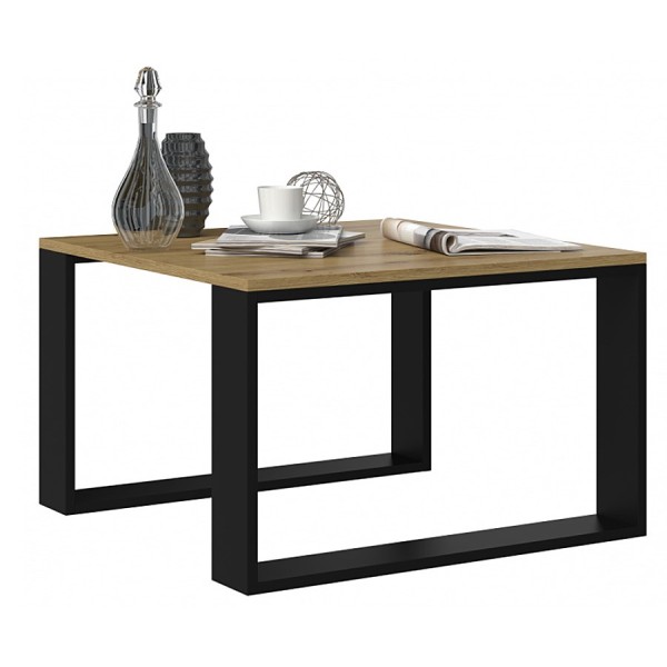 MODERN MINI table 67x67x40 cm Artisan Oak/Black