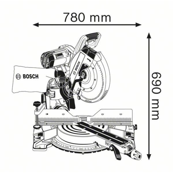 Bosch GCM 12 GDL Professional 3800 RPM 2000 W