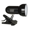 Activejet Clip-on desk lamp, black, metal, E27 thread