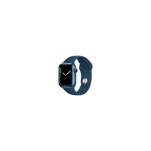 Apple Watch Series 7 GPS, 41mm Blue Aluminium Case with Abyss Blue Sport Band - Regular, A2473