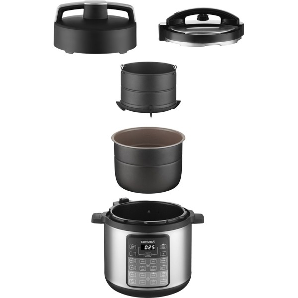 Concept CK7000 multi cooker 6 L 1500 W Black, Stainless steel