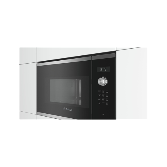 Bosch Microwave Oven BFL554MS0 Built-in, 31.5 L, Retractable, Rotary knob, Start button, Touch Control, 900 W, Stainless steel, 