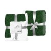 SHERPA 150cmx200cm fleece blanket with lambskin green leaves 048 Christmas gift blanket