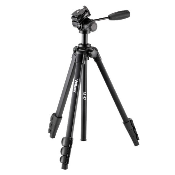 Velbon M47 with Fluid Head Tripod with moving head for digital/analogue cameras and camcorders, binoculars