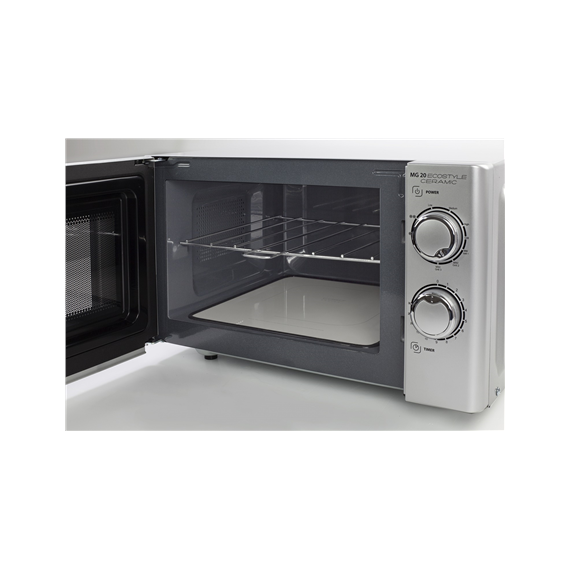 Caso Ecostyle Ceramic 03316 Free standing, Grill,  Intuitive control using rotary knobs, 700 W, Black/Silver, Defrost function